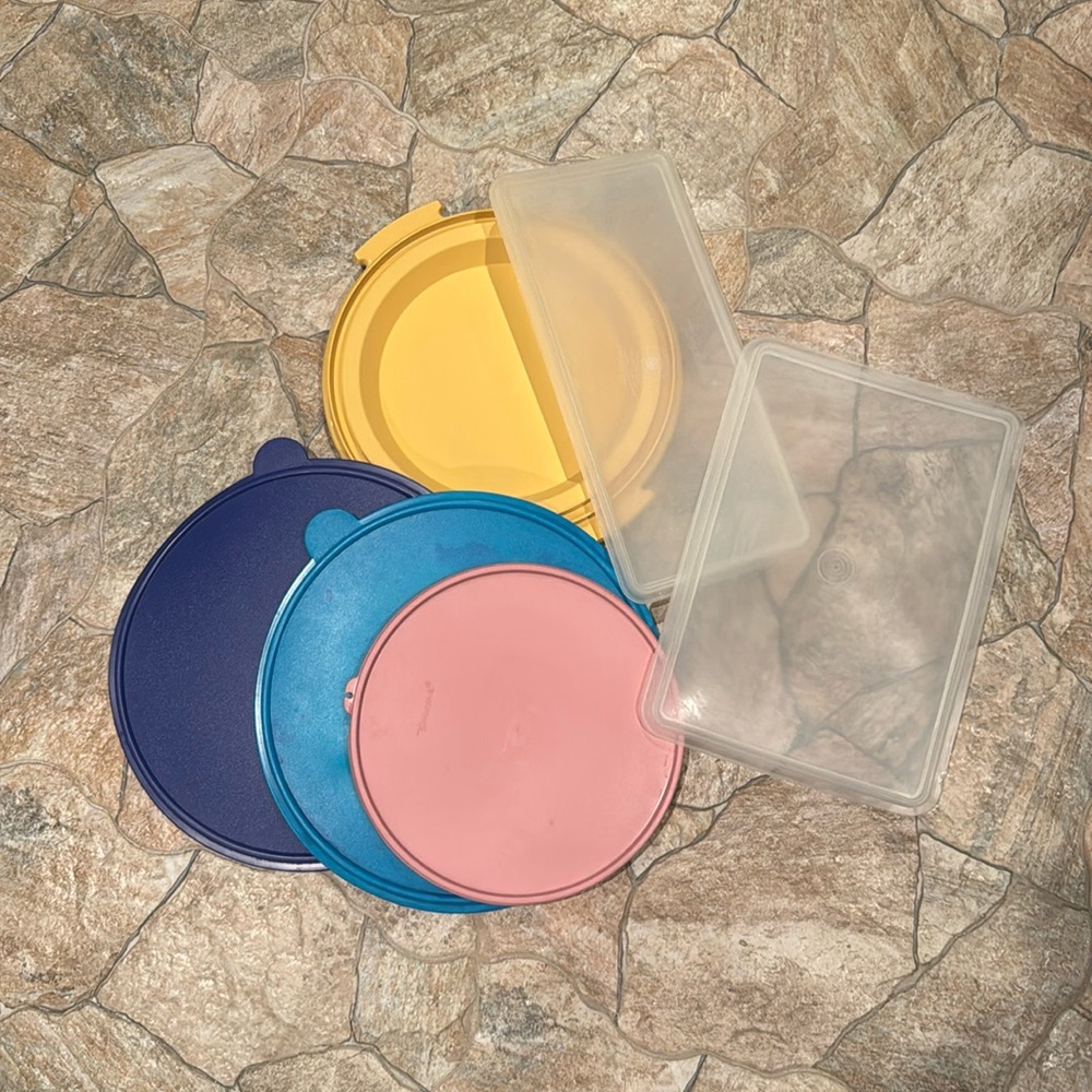 Tupperware Vintage Tupperware Lids Bundle Various Sizes